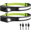 2 x LED Stirnlampe, Sensorscheinwerfer USB wiederaufladbar Produktbild-Vorschau 3