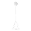 A white LED Christmas tree decoration hanging from a white cord. Produktbild-Vorschau