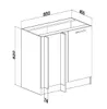 Roe Furniture | Küchenunterschrank 85 cm - Weiß - Mattweiß Produktbild-Vorschau 2