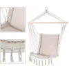 Chaise hamac avec franges, Crème, Detex, 55 x 100 cm Voir les images du produit 2