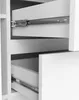 Close-up view of white drawers with metal drawer slides. Anteprima dell’immagine prodotto