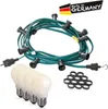 Illu-/Partylichterkette 5m - Außenlichterkette grün - Made in Germany - 5 opale LED Tropfenlampen Produktbild-Vorschau