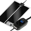 A black heating mat with a digital thermostat is shown on a white background. Voir les images du produit