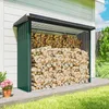 Outsunny Kaminholzregal Außen Stahl 213 x 66,5 x 150 cm Produktbild-Vorschau 8