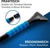 A close-up marketing image of an ice scraper with a blue handle, highlighting its features. Anteprima dell’immagine prodotto