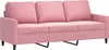 vidaXL Pohovka pro 3 osoby s taburetem růžová 180 cm Velvet Náhled obrázku produktu 4