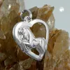 Anhänger 14x13mm Herz mit Pferd glänzend Silber 925 silber Produktbild-Vorschau 2