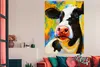 MuchoWow® Poster Gemälde - Ölfarbe - Kuh - Tiere 120x160 cm Produktbild-Vorschau 2