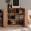 Schuhschrank Satine - 100x34x110cm - 2 Türen - Eiche Produktbild-Vorschau 13