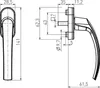 Fenstergriff mit 45° Raster 29 x 141 x 62 mm weiß Aluminium Produktbild-Vorschau 2