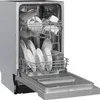 An open dishwasher filled with plates, glasses, and a cup. Produktbild-Vorschau