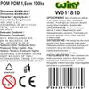 Pom Poms 15mm 100ks Náhľad obrázku produktu 2