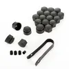 20x Radschrauben Abdeckkappen Set 17 mm Schwarz Produktbild-Vorschau 2
