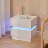 Nachttisch mit LED-Beleuchtung 46cm hoch mit 2 Produktbild-Vorschau 2