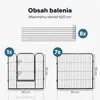 IvoQ Puppy ohrádka – Výbeh pre psov – 8 panelov – výška 80 Náhľad obrázku produktu 7