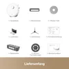 A grid of product components and accessories for a robot vacuum cleaner, with German text labels. Produktbild-Vorschau