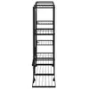 vidaXL Stojak na kwiaty z kółkami 94,5x24,5x91,5 cm czarny Podgląd zdjęcia produktu 4