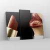 Bild auf Leinwand - Leinwandbild - Frau rote Lippen Produktbild-Vorschau 4