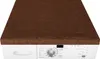 A brown cover is placed on top of a white washing machine. Anteprima dell’immagine prodotto