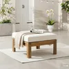 home24 Loungehocker - Webstoff / Akazie Massiv Produktbild-Vorschau 1