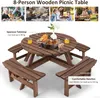 KOMFOTTEU Gartentischset für 8 Personen, Picknicktisch Set Produktbild-Vorschau 3