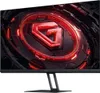 A gaming monitor displaying a red and black abstract graphic. Produktbild-Vorschau
