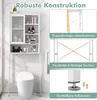 COSTWAY Voľne stojaca WC skrinka, kúpeľňová polica s Náhľad obrázku produktu 4