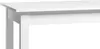 A close-up view of a white table. Produktbild-Vorschau