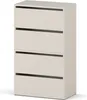 A modern, modular shoe cabinet with four drawers, presented against a white background. Produktbild-Vorschau