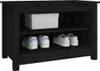 vidaXL Lavica na topánky čierna 70x38x45,5 cm Masívne Náhľad obrázku produktu 5
