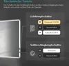 Diagram showing mechanical buttons for a light switch and anti-fog switch on a mirror. Anteprima dell’immagine prodotto