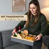 eluno Armlehnen Sofatablett aus Bambus mit rutschfester Produktbild-Vorschau 4
