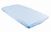 A light blue fitted sheet is shown on a white background. Produktbild-Vorschau