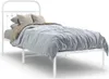 Kovový rám postele s čelom biely 80x200 cm Náhľad obrázku produktu 2