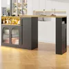 Flieks Stehtisch Bartisch 360°drehbar mit LED, ausziehbarer Produktbild-Vorschau 3
