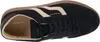 Top-down view of a navy blue Gant sneaker with beige stripes and a brown sole. Anteprima dell’immagine prodotto
