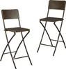 Relaxdays Barstuhl klappbar BASTIAN 2er Set Rattan Optik, Produktbild-Vorschau 1