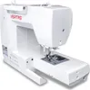 A white sewing machine is shown from a diagonal angle against a white background. Produktbild-Vorschau