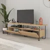 CALICOSY - Meuble TV 2 portes avec pieds en métal L150 cm - Voir les images du produit 3