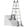 WORHAN® 5m TELESKOPLEITER 2 in 1 ANLEGELEITER KLAPPLEITER Produktbild-Vorschau 4