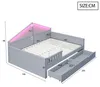 Merax Tagesbett Kinderbett 140x200cm mit Lattenrost, Produktbild-Vorschau 5