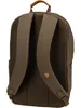 The back of a green backpack with brown leather accents. Náhled obrázku produktu