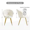 lot de 1 chaises de salle à manger en velours Chaise de Voir les images du produit 4
