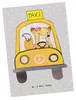 Mr. & Mrs. Panda Postkarte Taxifahrerin Herz - Grau Pastell Produktbild-Vorschau 1