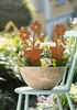 ohne Marke Gartenstecker Blume im Topf" 2er-Set rost Produktbild-Vorschau 2