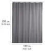 WENKO Rideau de douche anti-moisissure Uni Grey Polyester Voir les images du produit 9