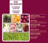 A fragrance pyramid showing the scent notes of a perfume with accompanying images of ingredients. Voir les images du produit