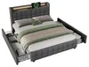 Gestoffeerd bed 160x200 cm met LED-verlichting, 2 Productafbeelding-voorbeeld 8