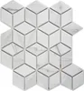 Handmuster Mosaik Fliese Keramik weiß Diamant POV Carrara Produktbild-Vorschau 2