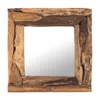 HOLZSPIEGEL "TEAK 50" | Teakkholz, 50x50 cm | Wandspiegel Produktbild-Vorschau 2